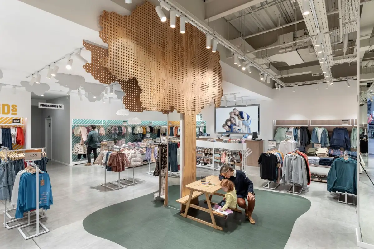 BAS Store - Detail of the interactive children's play area integrated into the retail floor - Contract Workplaces (1).webp